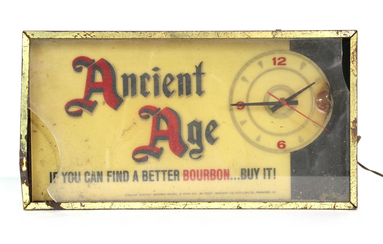 Ancient Age Bourbon Advertising Clock (1 of 2)