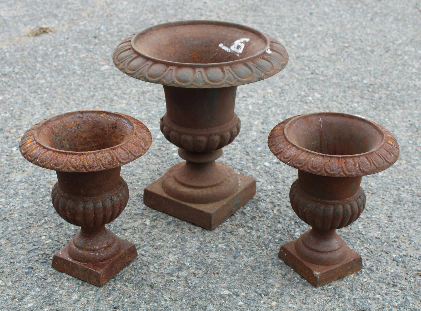 Cast Iron Flower Pots Auction