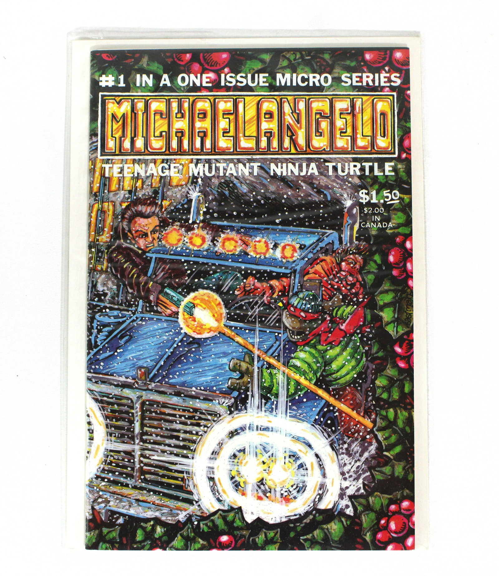 Michaelangelo Teenage Mutant Ninja Turtles One Issue Micro Series Comic Book: Michaelangelo Teenage Mutant Ninja Turtles One Issue Micro Series Comic Book. Bagged and Boarded. In-house shipping available.