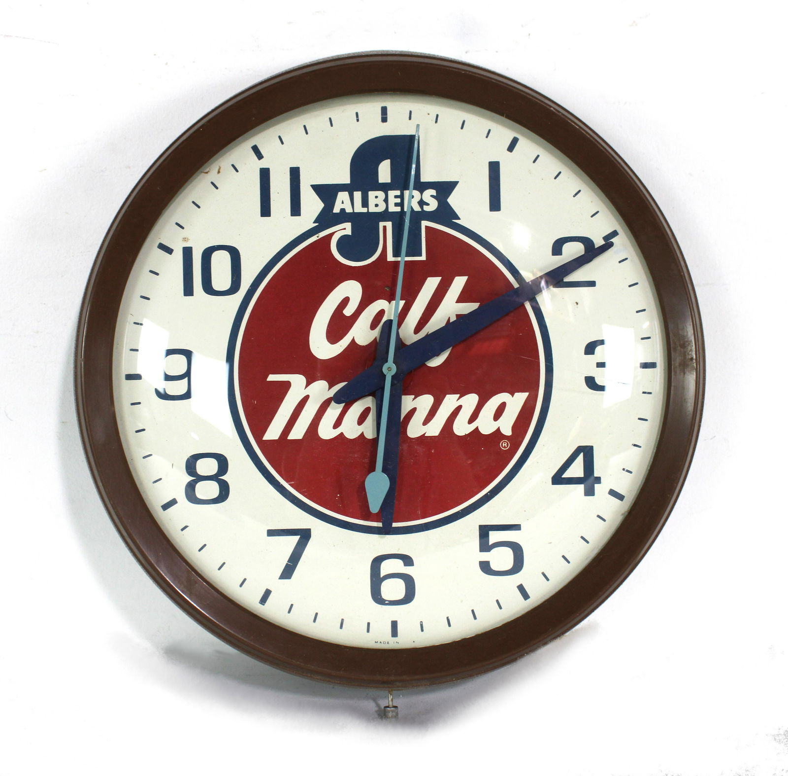 Albers Calf Manna Advertising Clock (1 of 1)