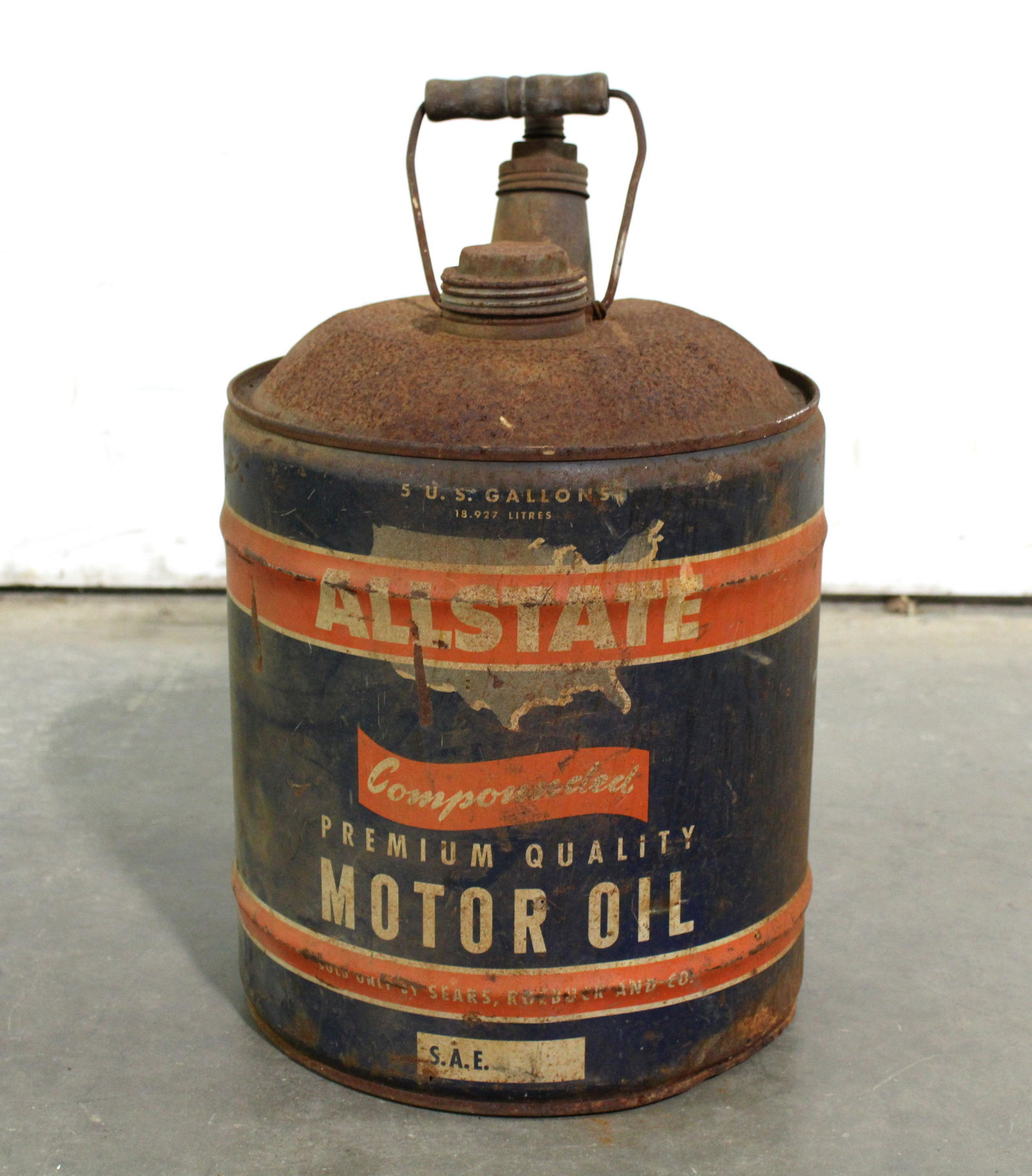 Allstate Motor Oil Can (1 of 2)