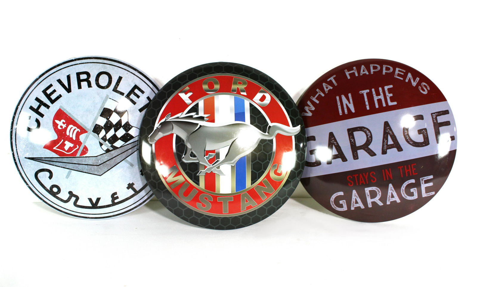 Tin Garage Signs Incl. Mustang and Chevrolet, Contemporary / New Signs (1 of 1)