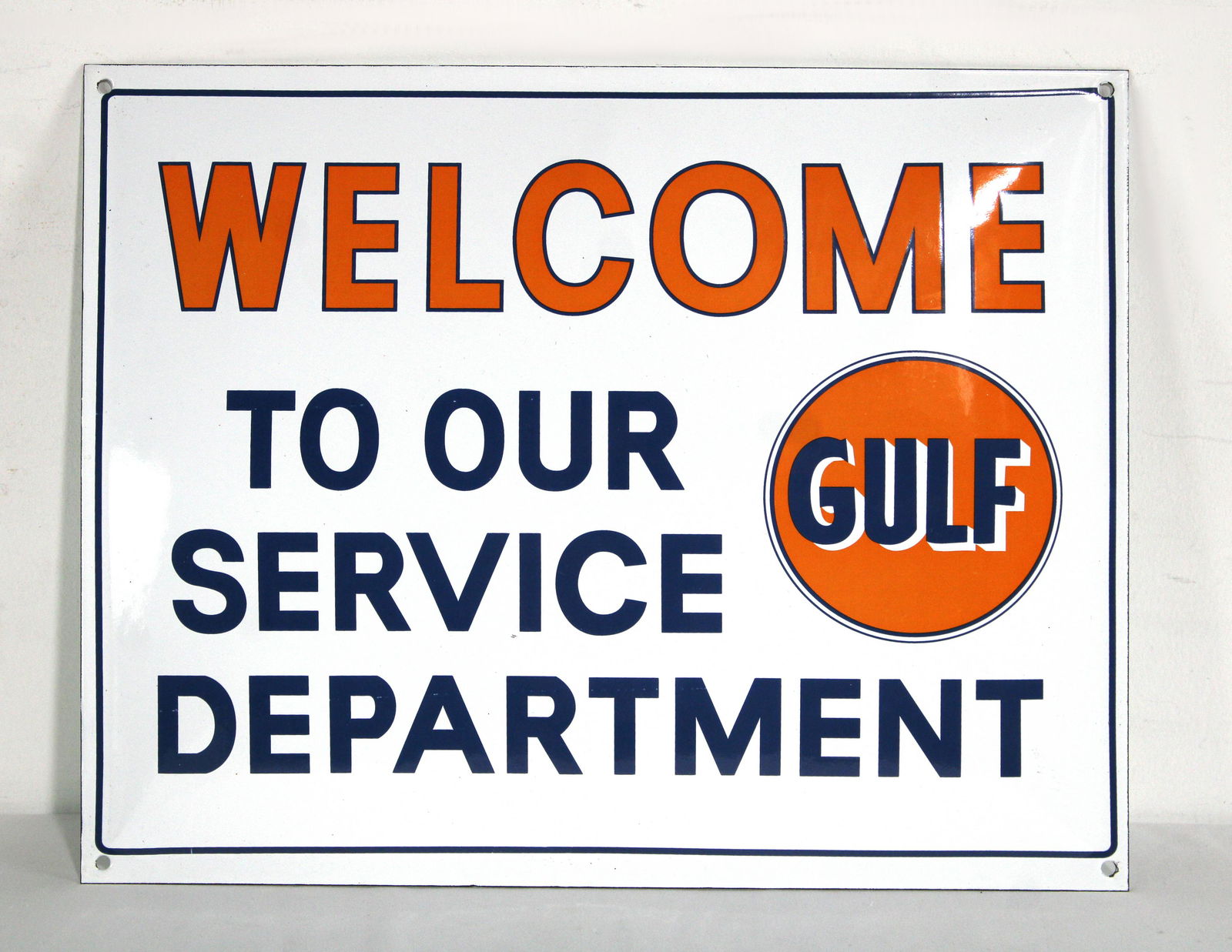 Gulf Porcelain Convex Sign, New Contemporary (1 of 1)