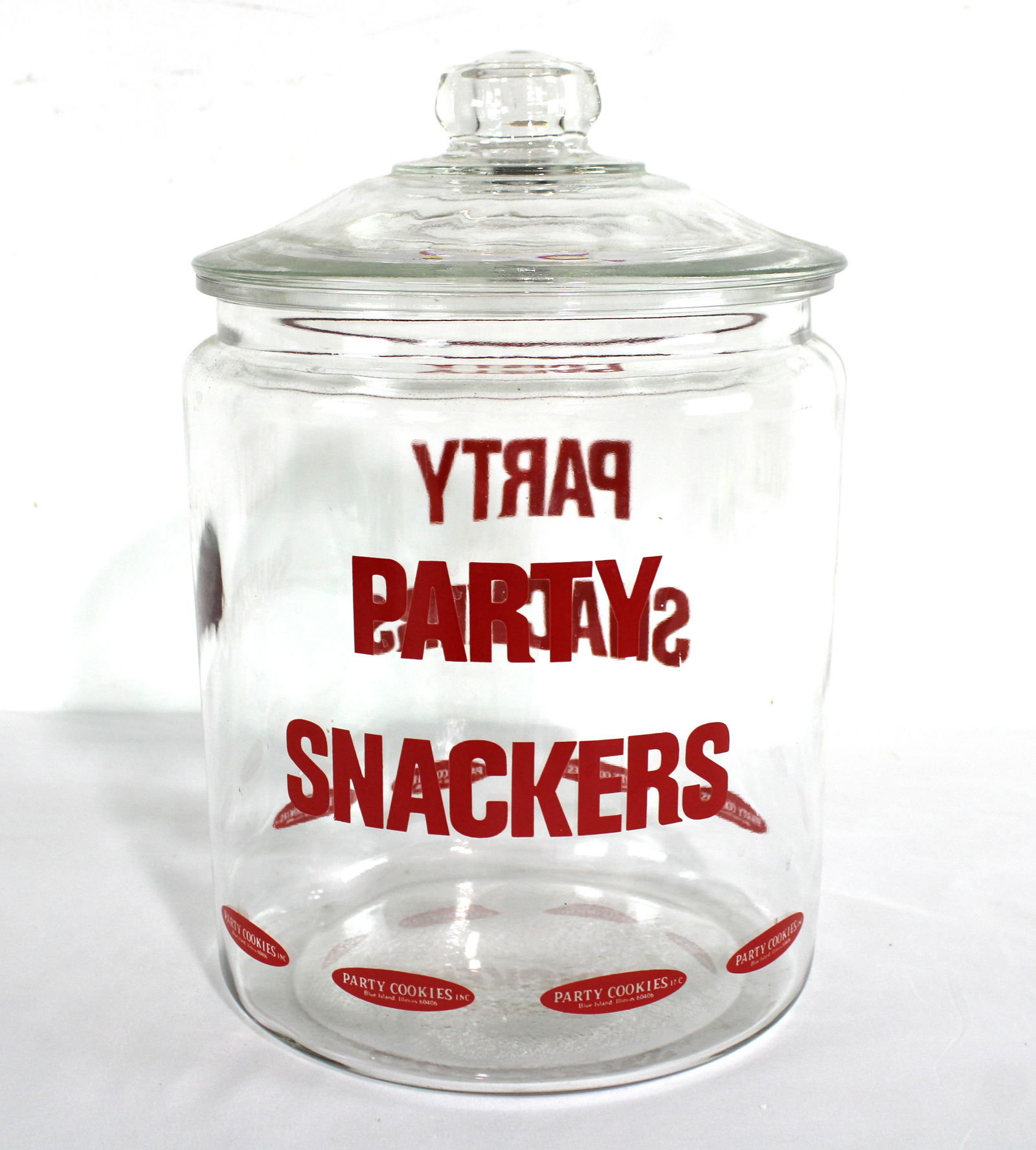 Oversized Candy Store Glass Jar "Party Snackers" (1 of 1)