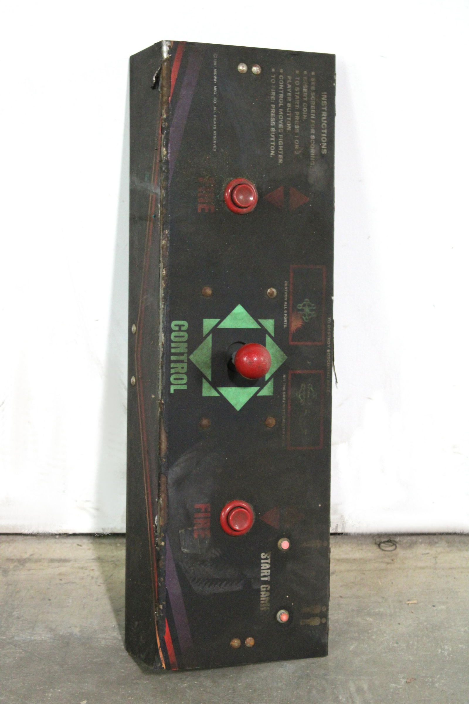 Bally Midway Bosconian Arcade Game Control Panel (1 of 2)