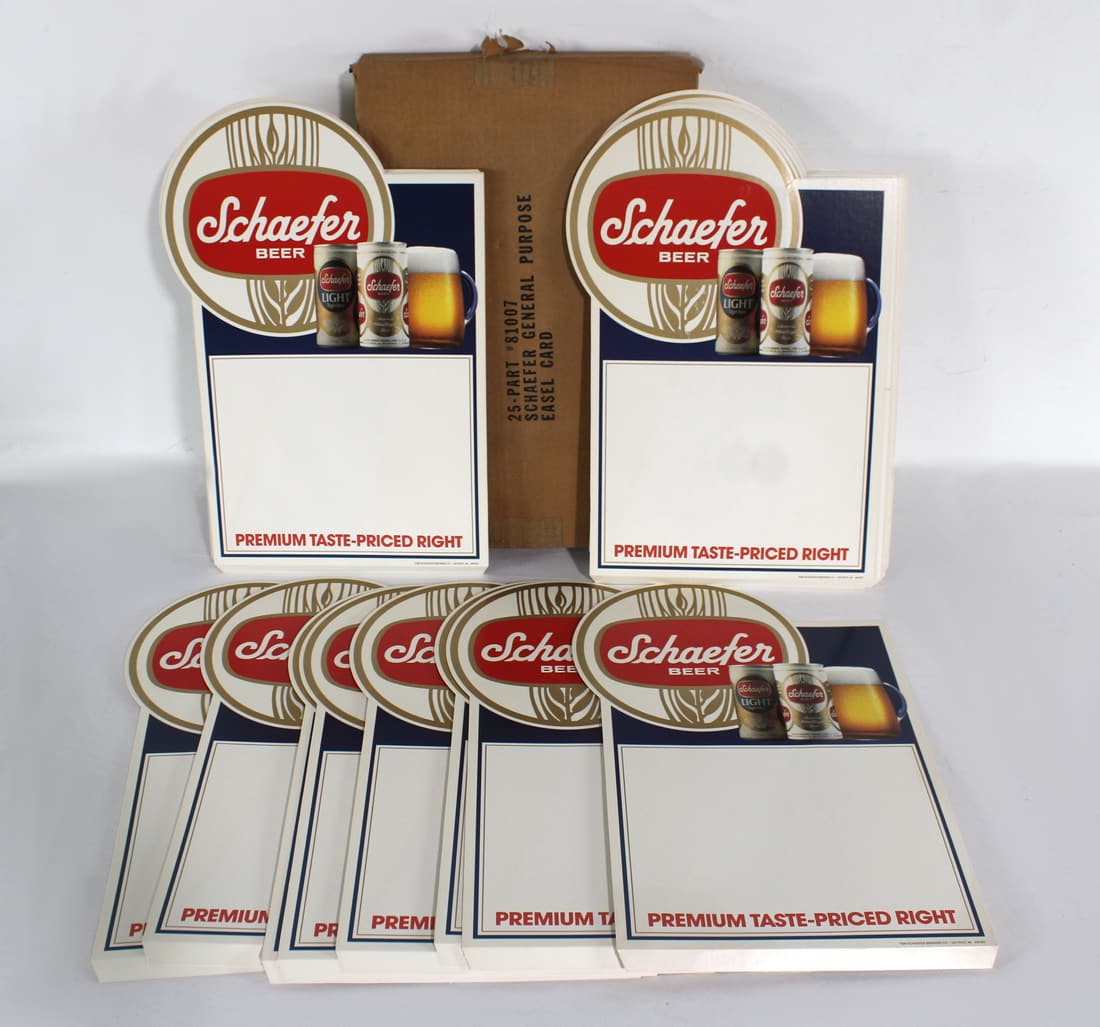 NOS Schaefer Beer Easel Back Advertisements (1 of 1)