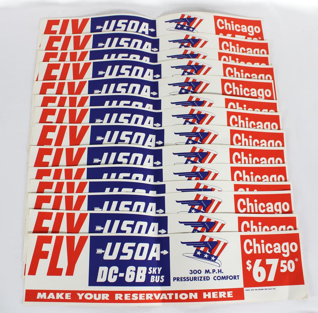 Fly USDA Airline Paper Advertisements for Chicago (1 of 1)