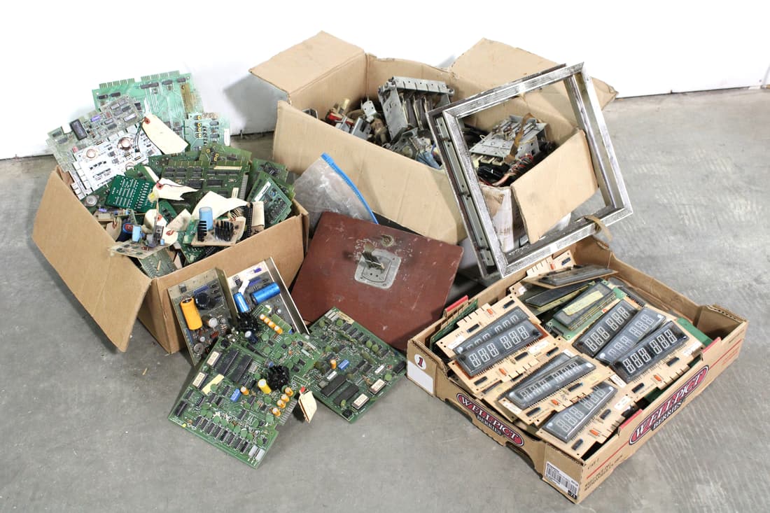 Pinball Parts incl. Boards, Displays, Playfield Parts and Gottlieb Coin Door Frames (1 of 4)