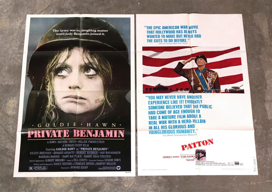 Movie Marquee Posters incl. Patton and Private Benjamin (1 of 1)