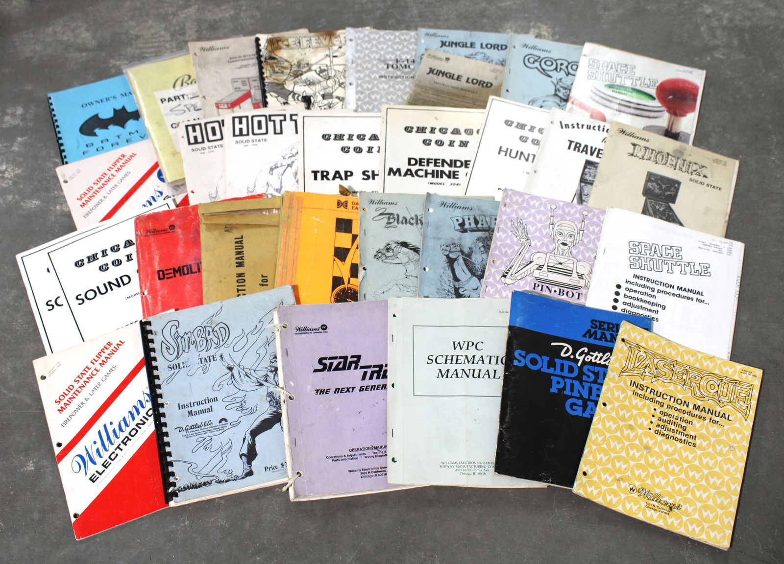 Assorted Pinball and Arcade Manuals incl. Star Trek and Pinbot (1 of 1)