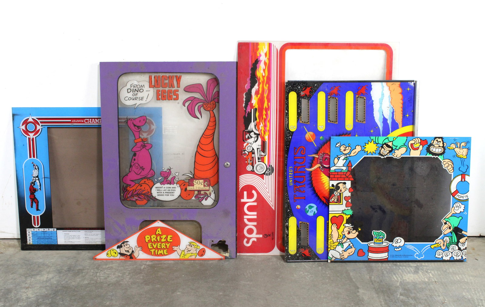 Arcade Plexis incl. Popeye and Lucky Eggs: Arcade Plexis incl. Popeye and Lucky Eggs. This item requires third-party shipping or pickup arrangements to be made. Dimensions of one: 32 x 21 x 1