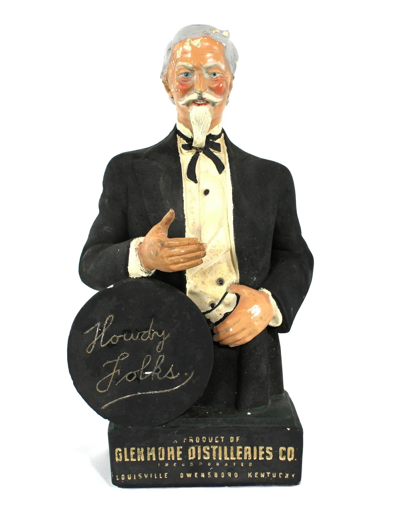 Glenmore Distilleries of Kentucky Chalkware Bust (1 of 3)