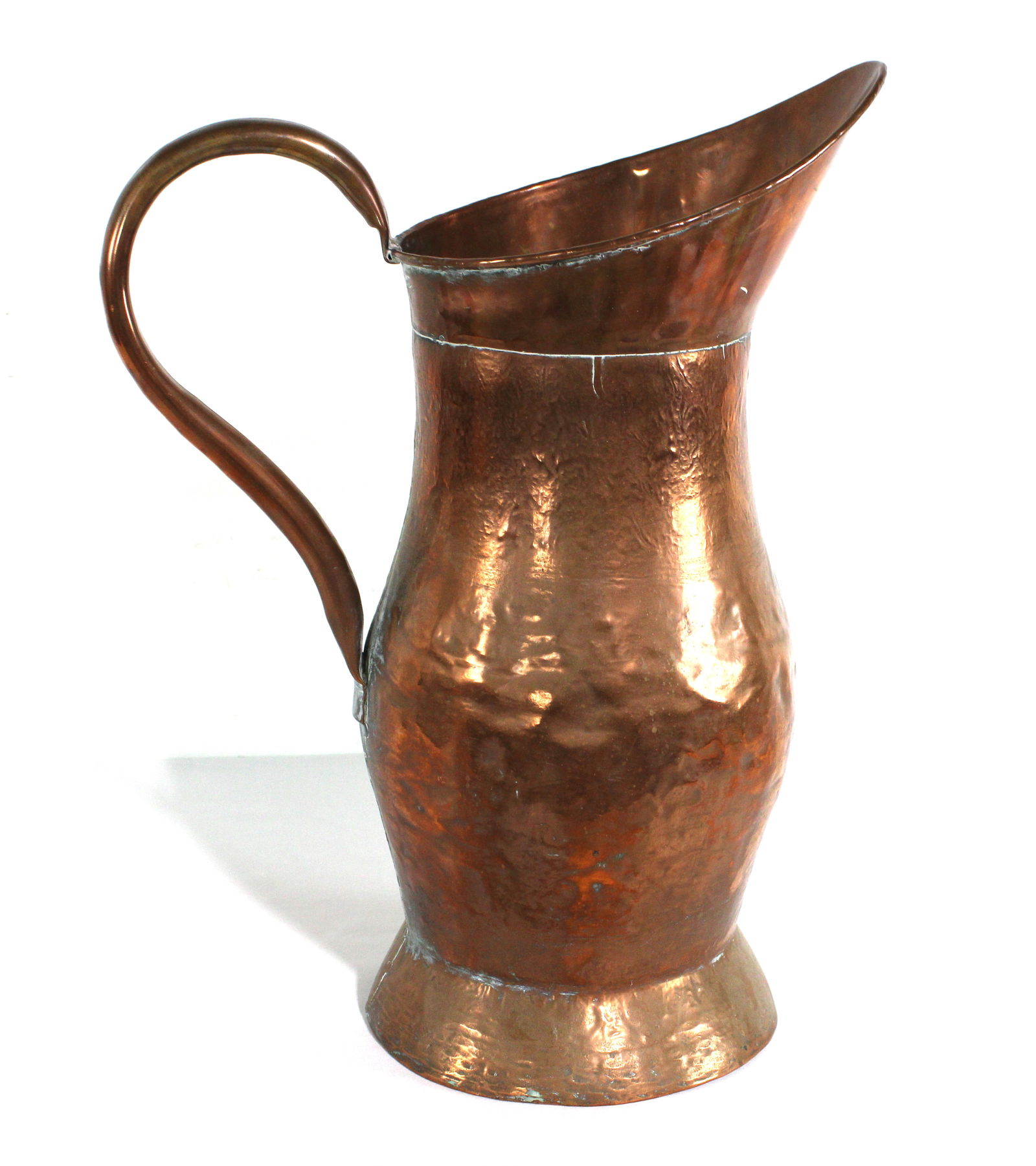 Antique Oversized Hammered Copper Pitcher (1 of 2)