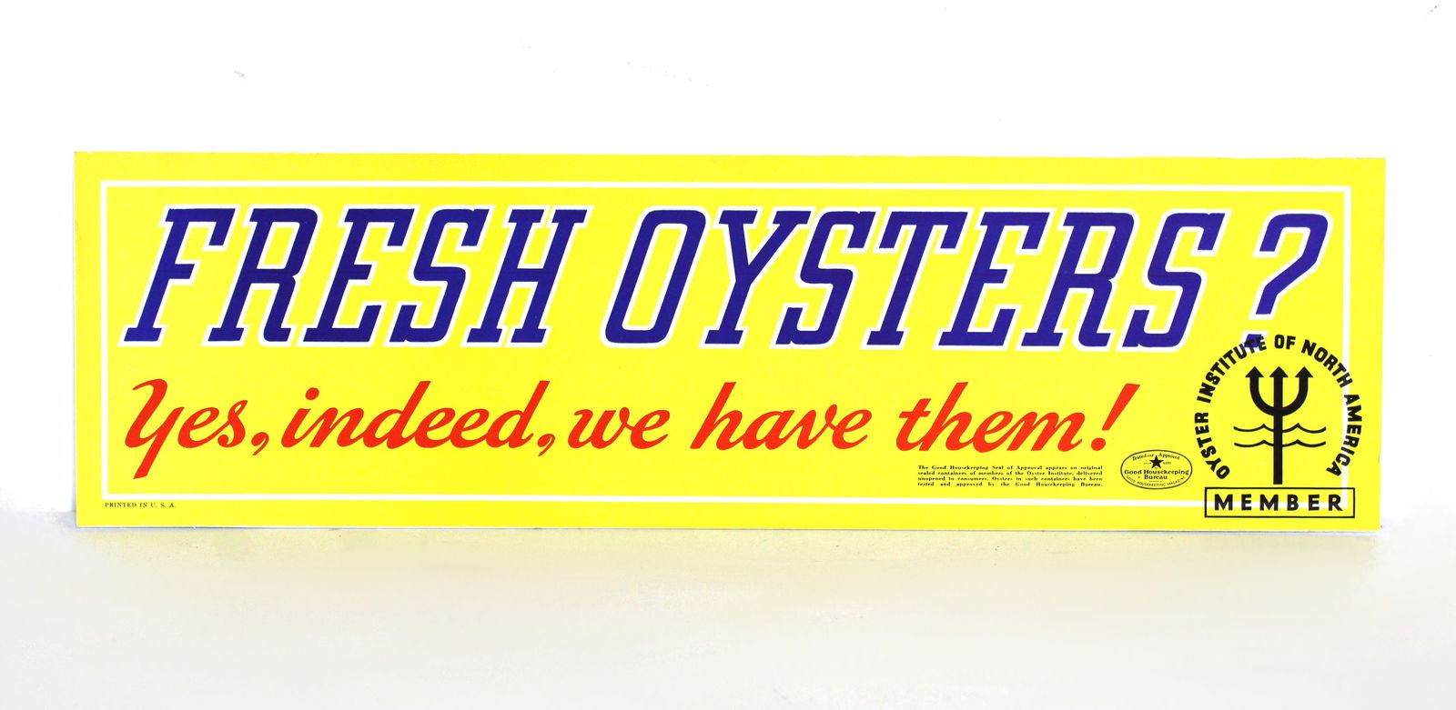 Vintage Fresh Oysters Poster (1 of 1)