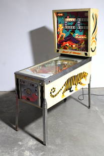 Gottlieb Jungle Queen Pinball Machine: Gottlieb Jungle Queen Pinball Machine. Lights up, not working. This item requires third-party shipping or pickup arrangements to be made. Dimensions: 73 x 29 x 54