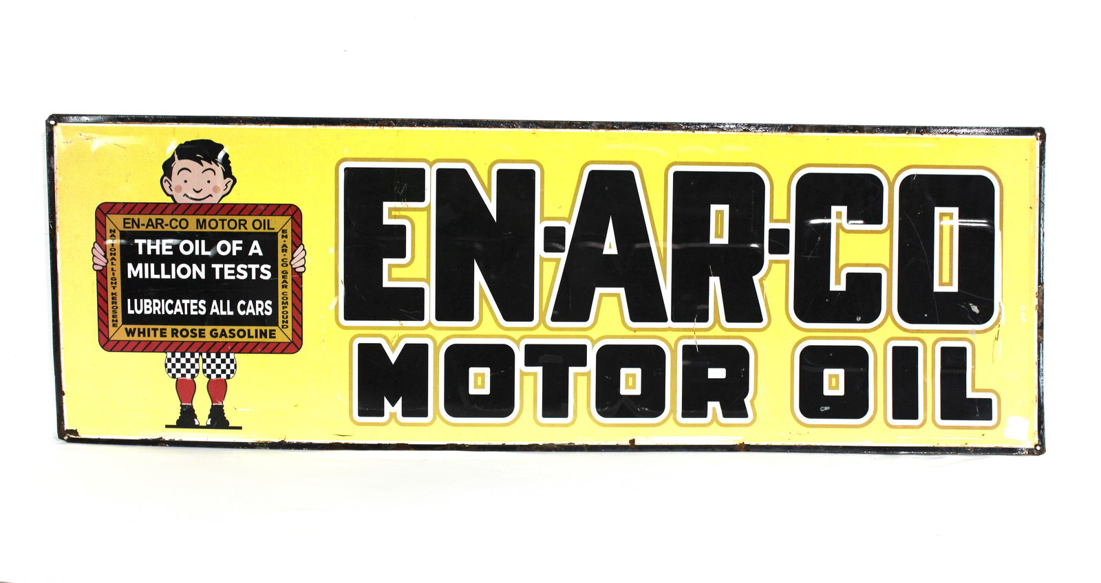 En-Ar-Co Motor Oil, White Rose Gasoline Tin Sign (1 of 1)
