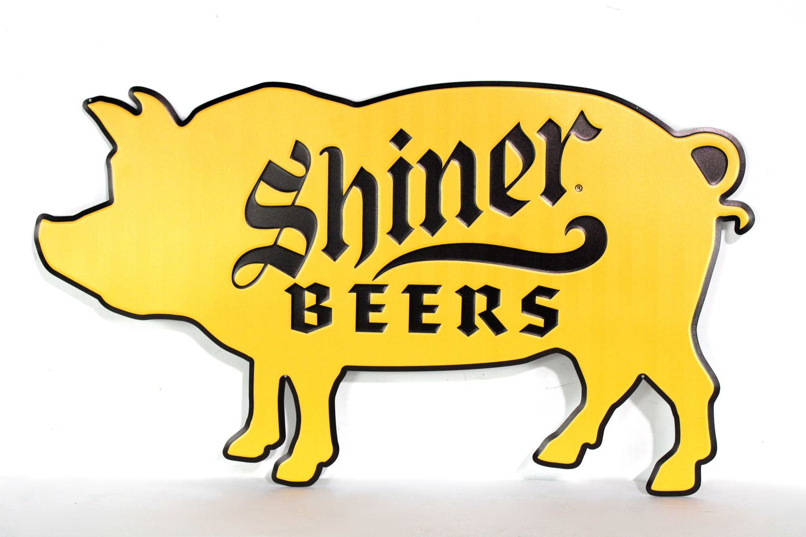 Shiner Beers Die Cut Pig Tin Beer Sign (1 of 1)