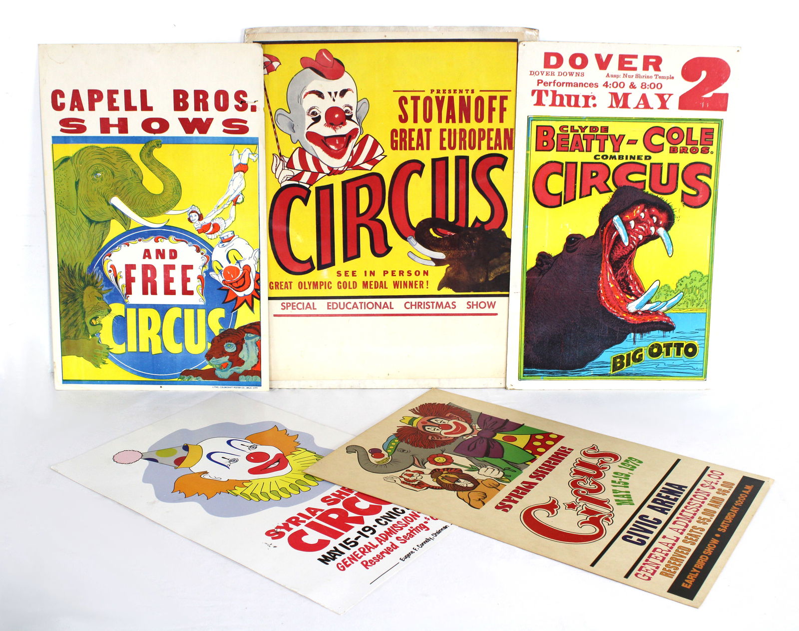 Vintage Circus Posters incl. Clyde Beatty - Cole Bros. Circus (1 of 2)