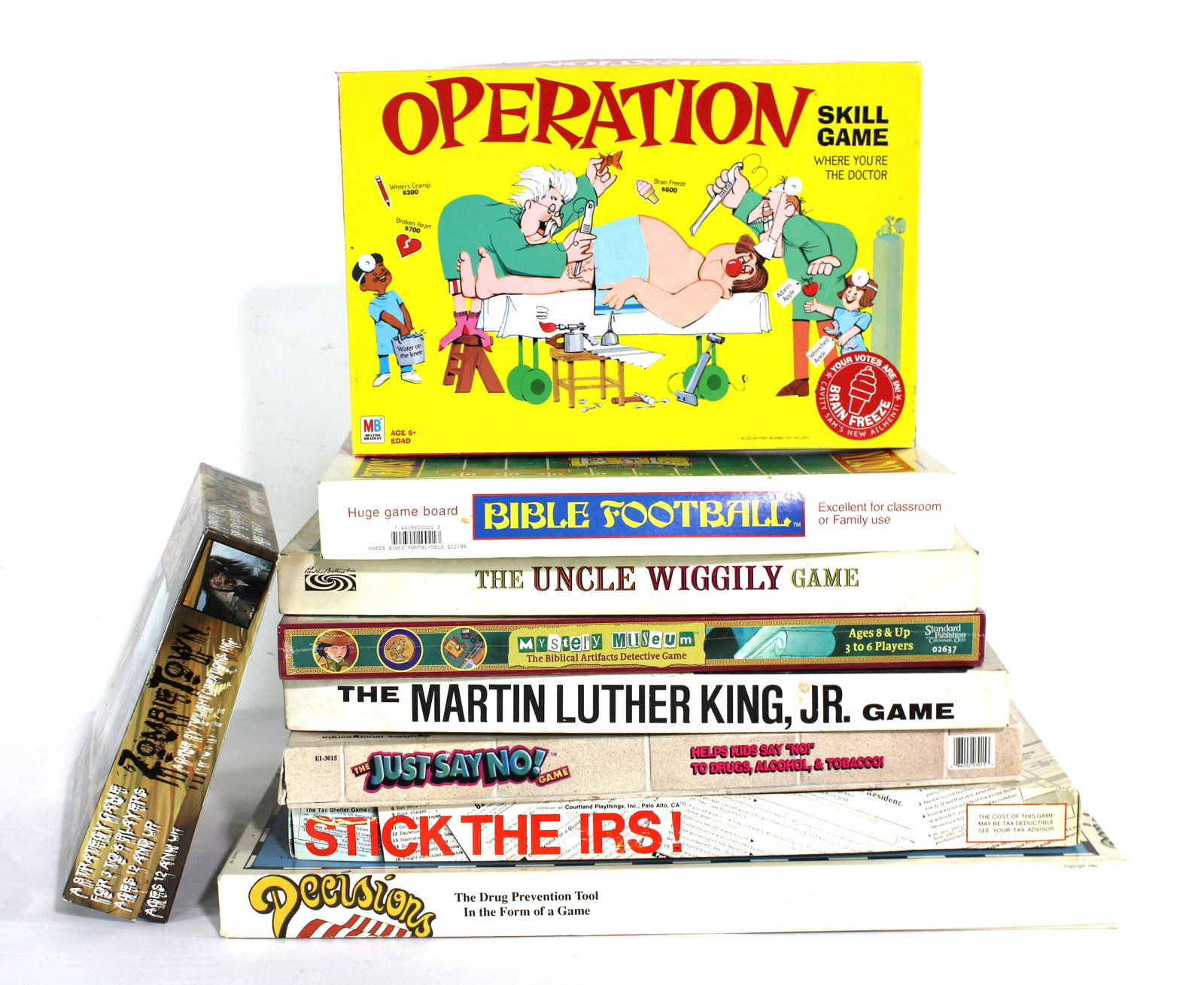 Boardgames incl. Operation and Uncle Wiggly: Boardgames incl. Operation and Uncle Wiggly. Not checked for completeness or condition. In-house shipping available.