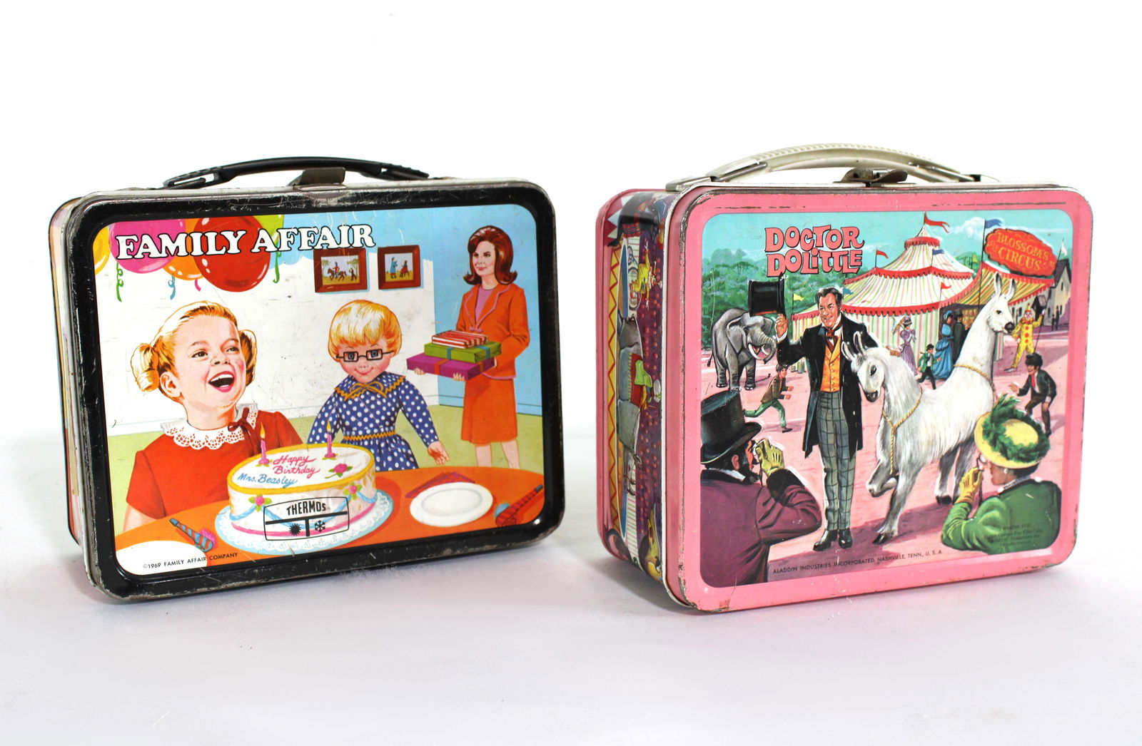 Doctor Dolittle and Family Affair Tin Lunchboxes (1 of 3)
