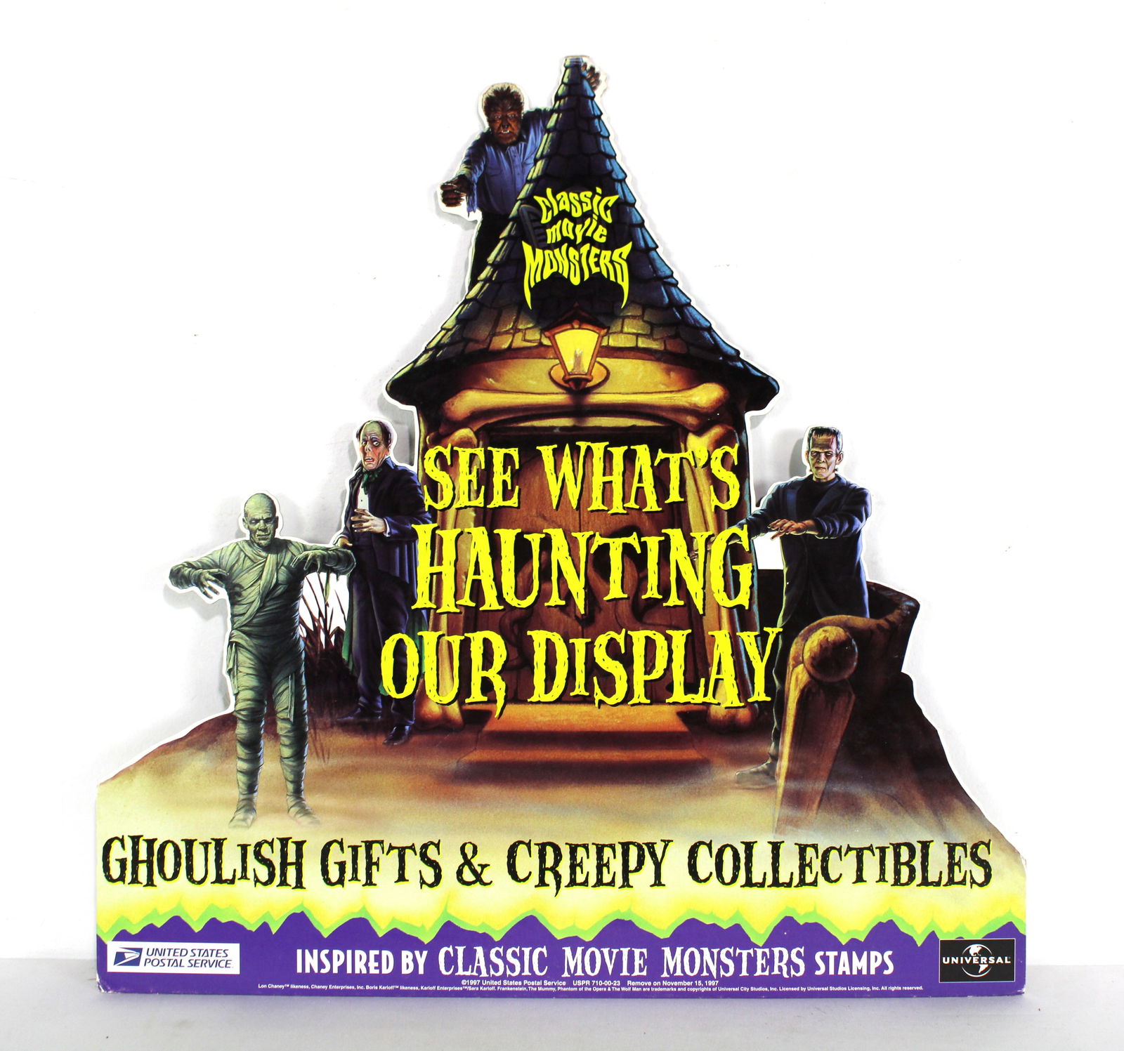 USPS Halloween Monsters Stamp Display (1 of 2)