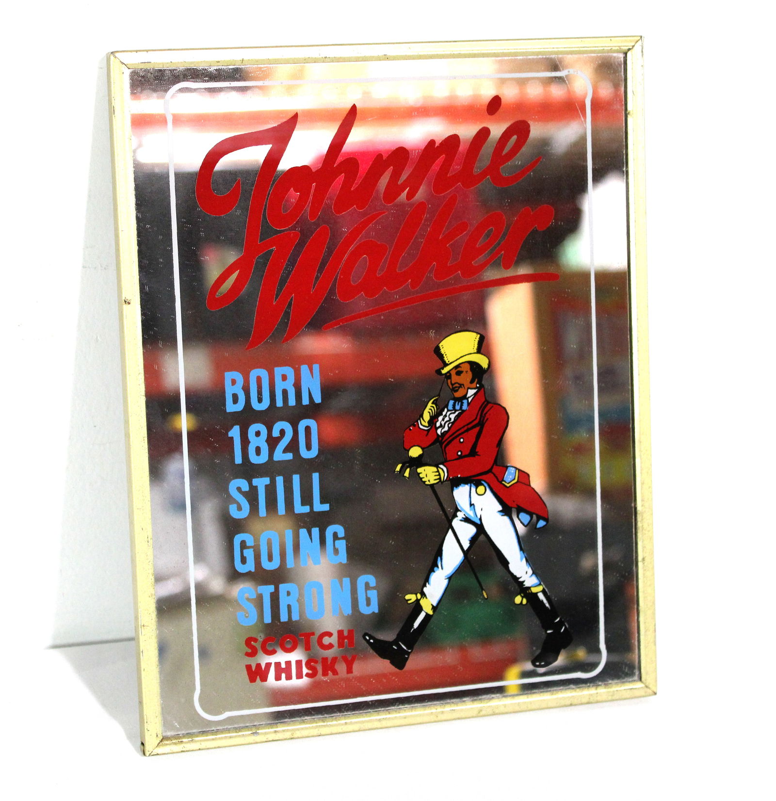 Johnny Walker Scotch Whiskey Advertising Mirror (1 of 2)