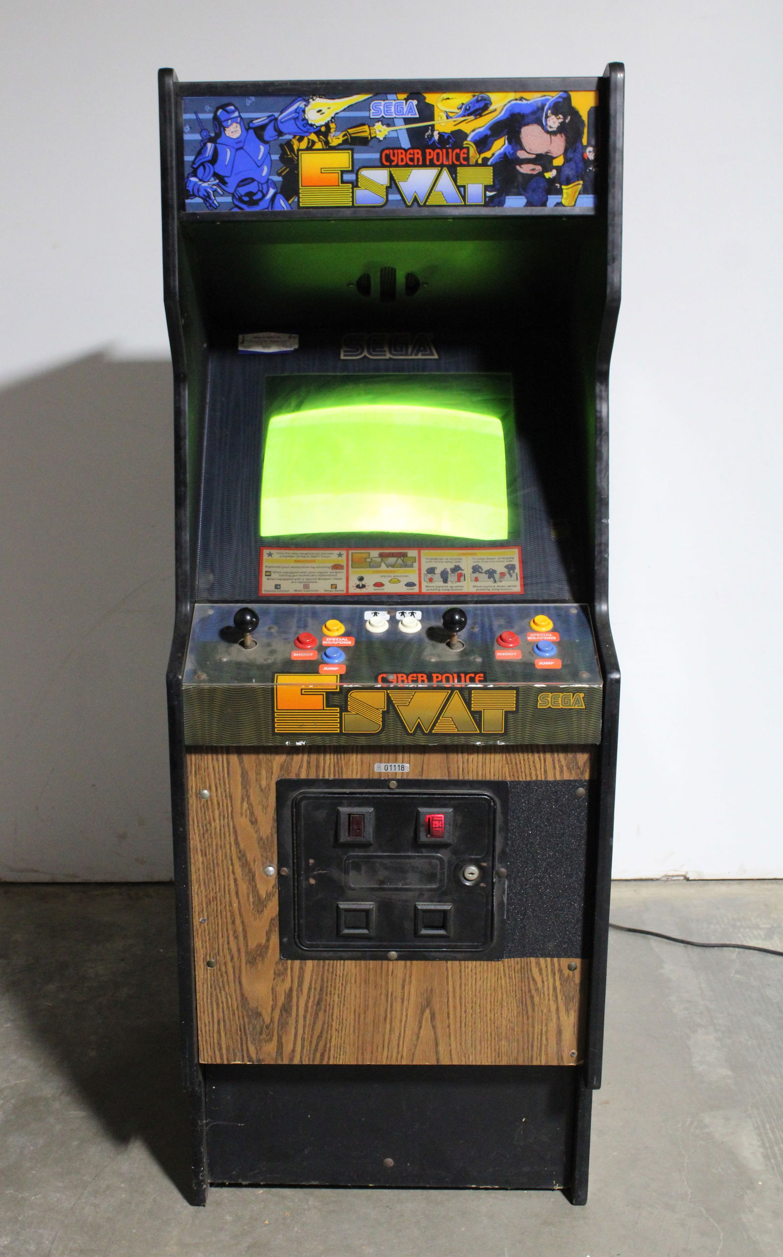 Sega Cyber Police Eswat Arcade Machine Auction