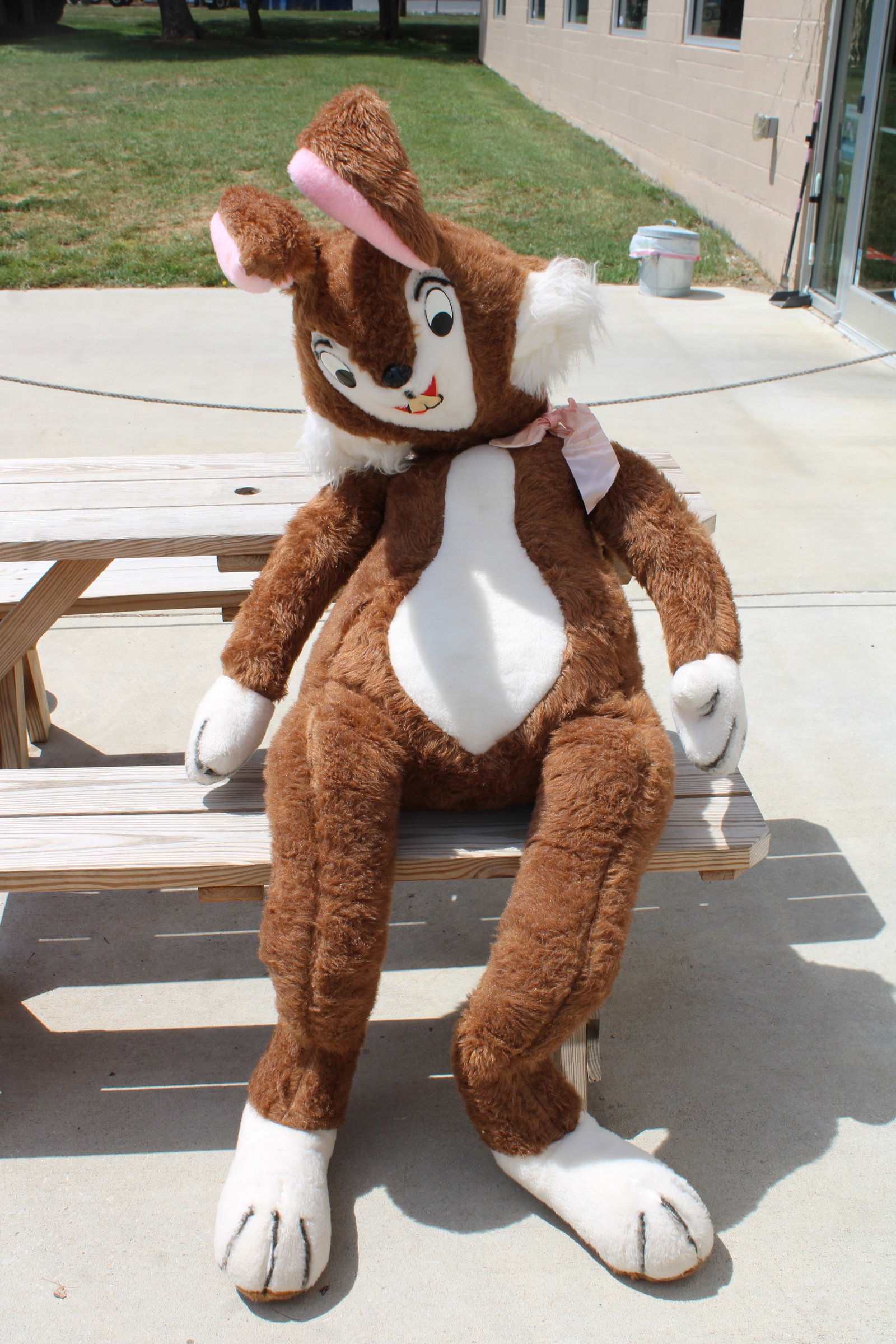 7FT Tall Plush Nightmare Bunny: 7FT Tall Plush Nightmare Bunny. This item requires third-party shipping or pickup arrangements to be made. Dimensions: 84 x 32 x 12