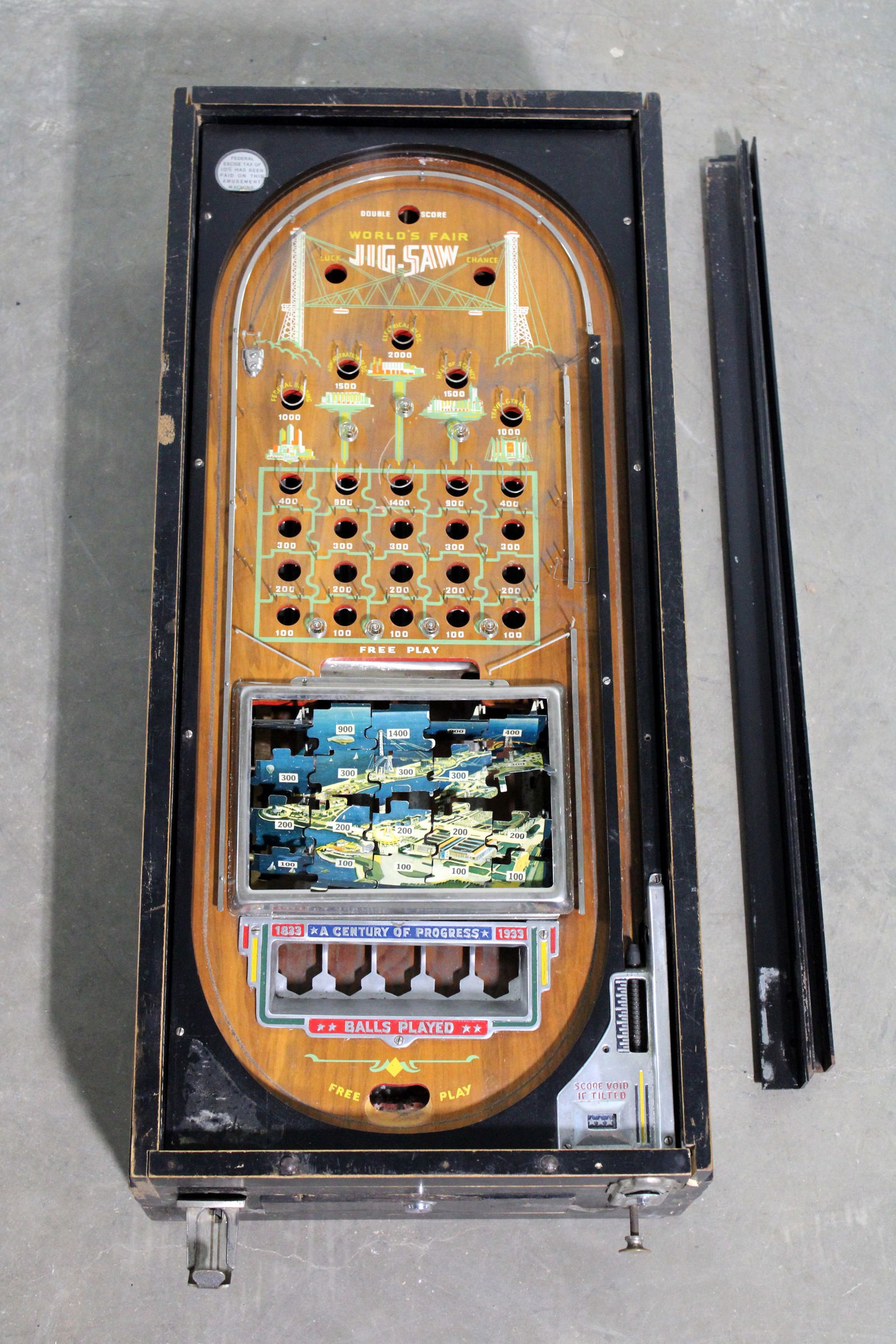 Rockola Chicago World's Fair Jigsaw Pinball Machine, 1933 (1 of 5)