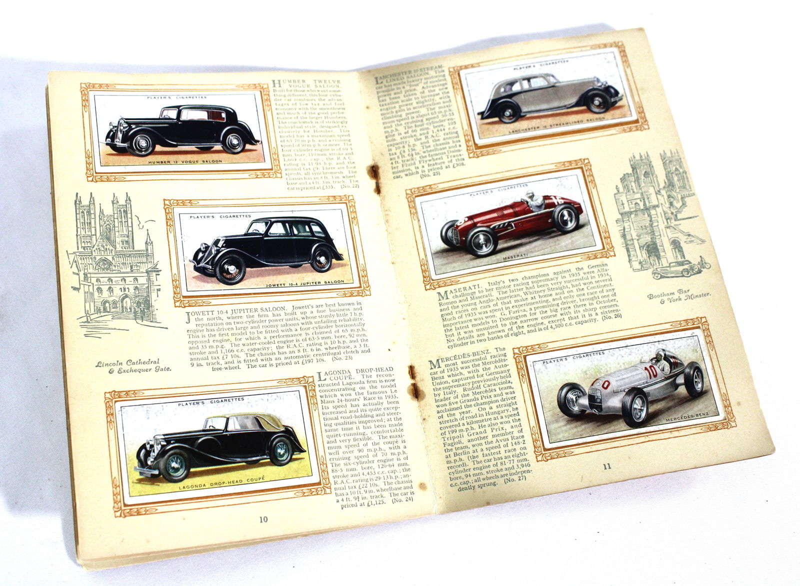 Player's Navy Cut Cigarette Motor Cars Card Album (1 of 4)
