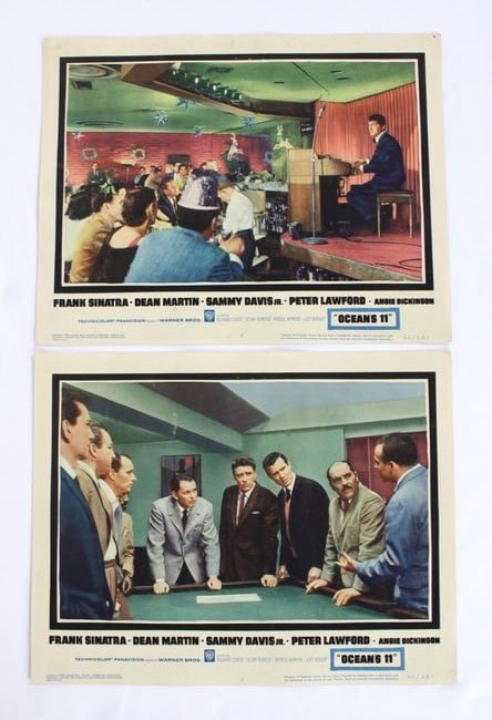 Original Ocean's 11 Movie Lobby Cards, Dean Martin and Frank Sinatra (1 of 2)