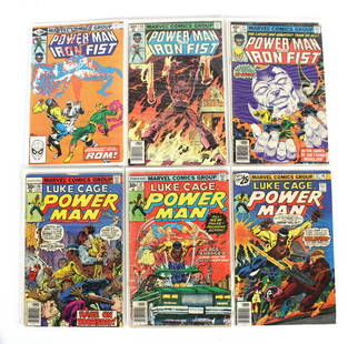 Luke Cage / Power Man, Marvel Comics: Total of 6 Issues. Including 32, 37, 46, 57, 63, 73. Varying conditions. Bagged and Boarded.