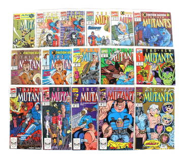 The New Mutants, Marvel Comics (Lot 4): Total of 16 Issues. Including 87-97, 99, 100, Gold Cover 100, Annual 7. Varying conditions. Bagged and Boarded.