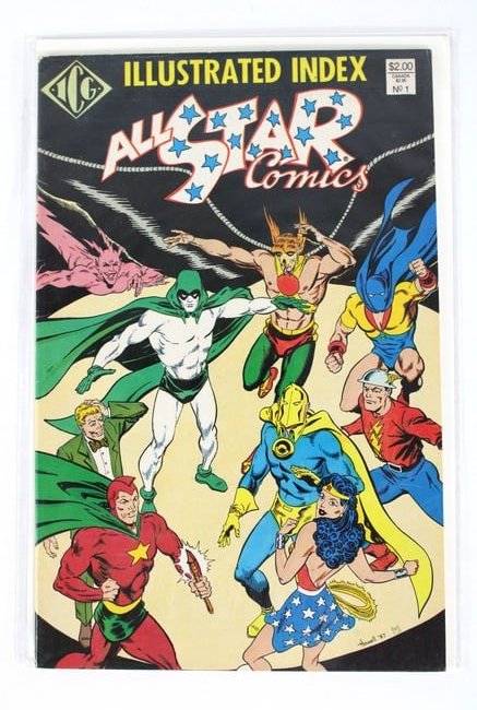 All Star Comics Issue 1, Illustrated Index (1 of 1)