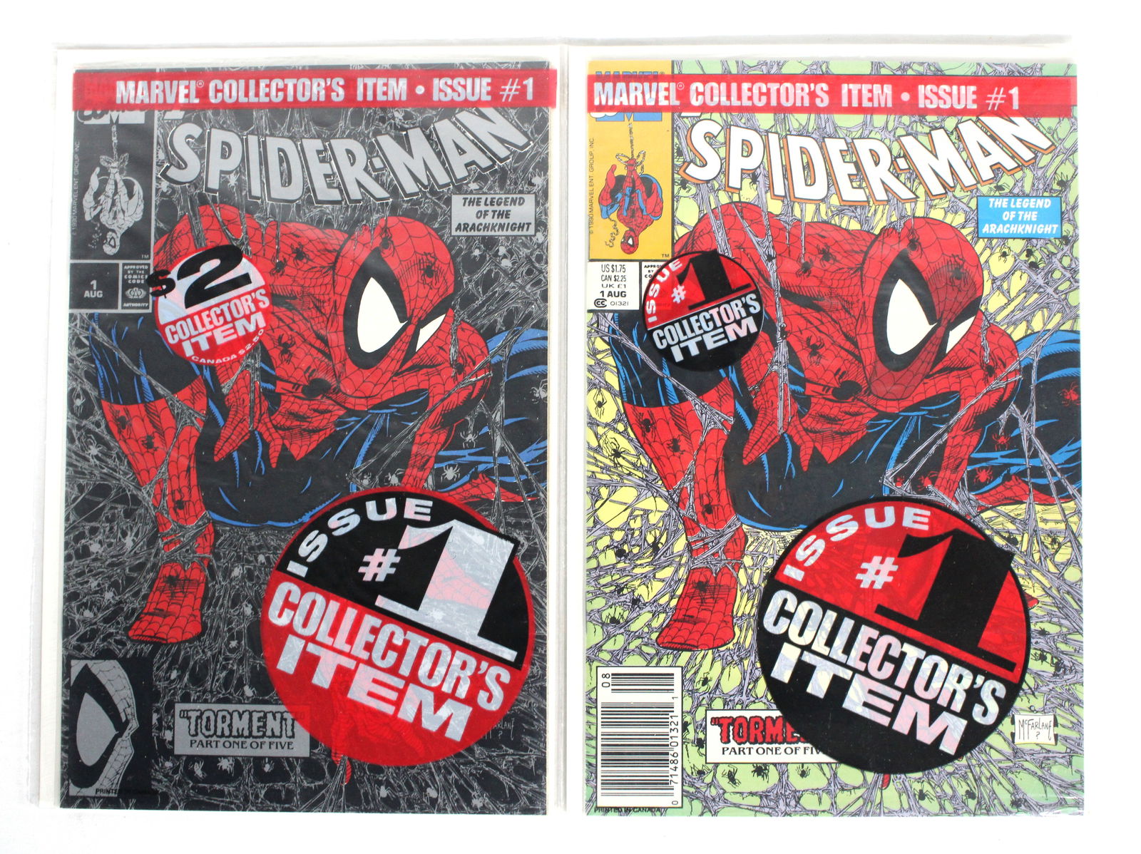 Spider-Man #1 (1990) Todd Mcfarlane + Silver Edition Cover, Marvel Comics (1 of 1)