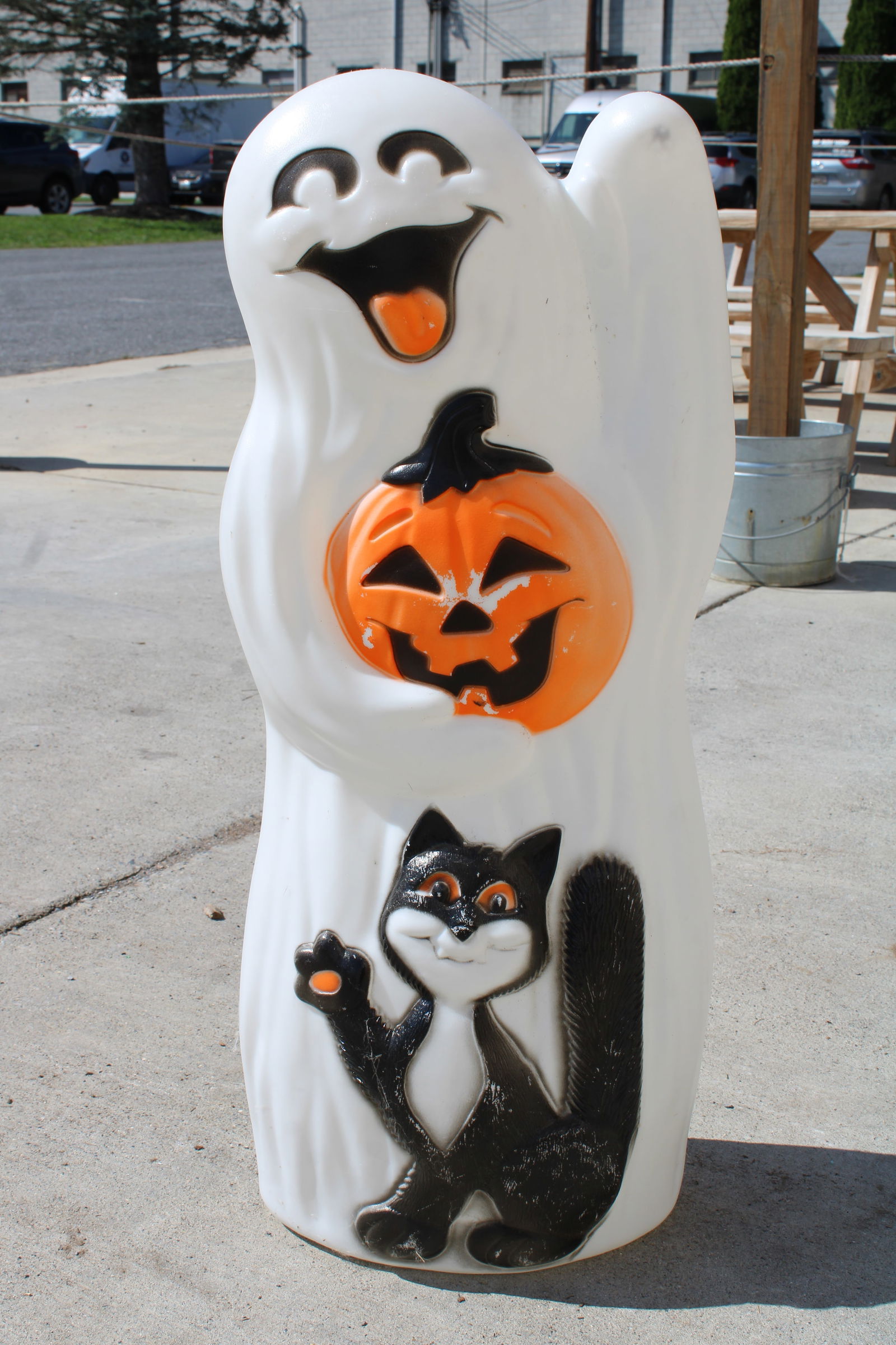 Empire Ghost with Pumpkin and Black Cat Vintage Blow Mold (1 of 2)