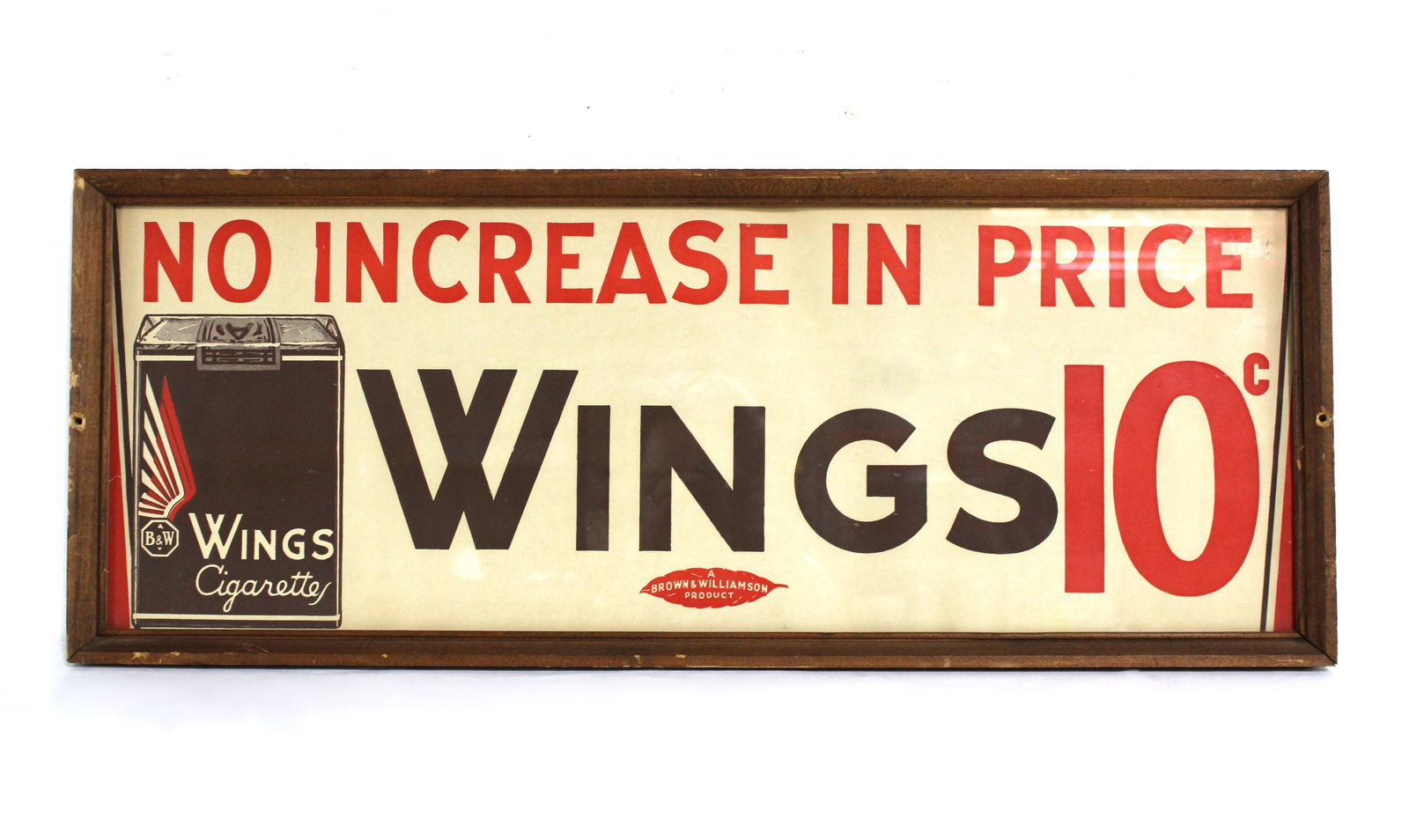 Wings Cigarettes Framed Tobacco Advertisement (1 of 1)