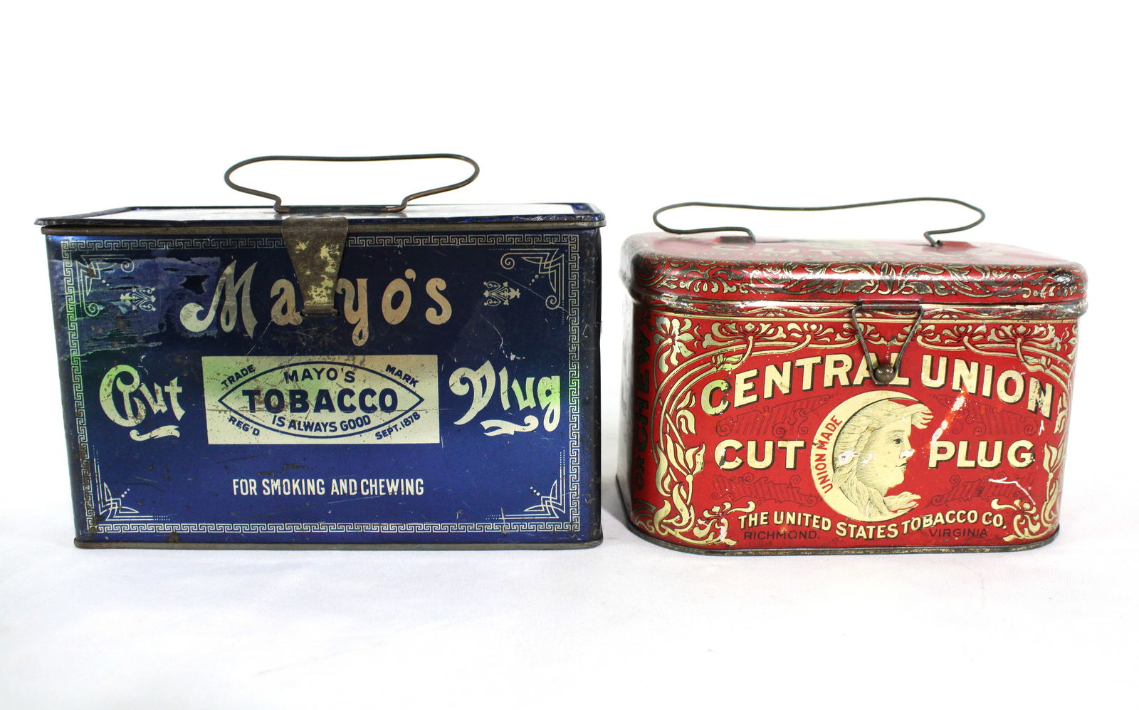 Mayo's and Central Union Cut Plug Tins (1 of 3)