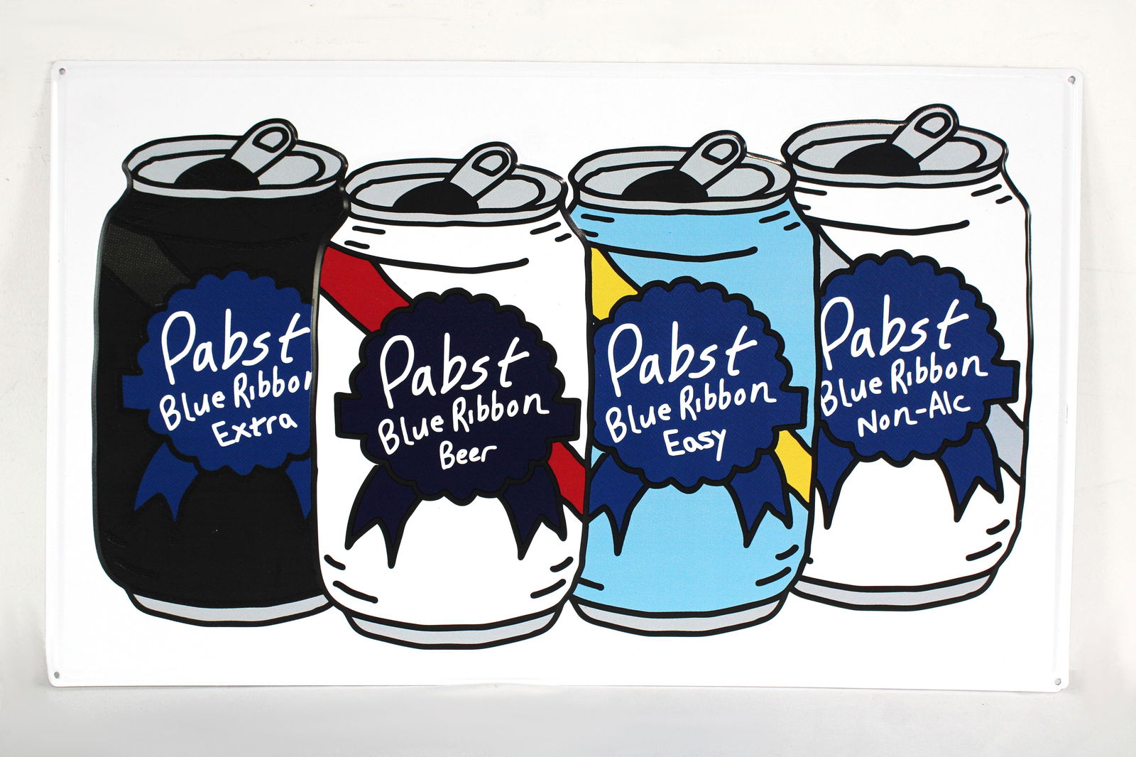 Pabst Blue Ribbon PBR Beer Tin Tacker Sign (1 of 1)