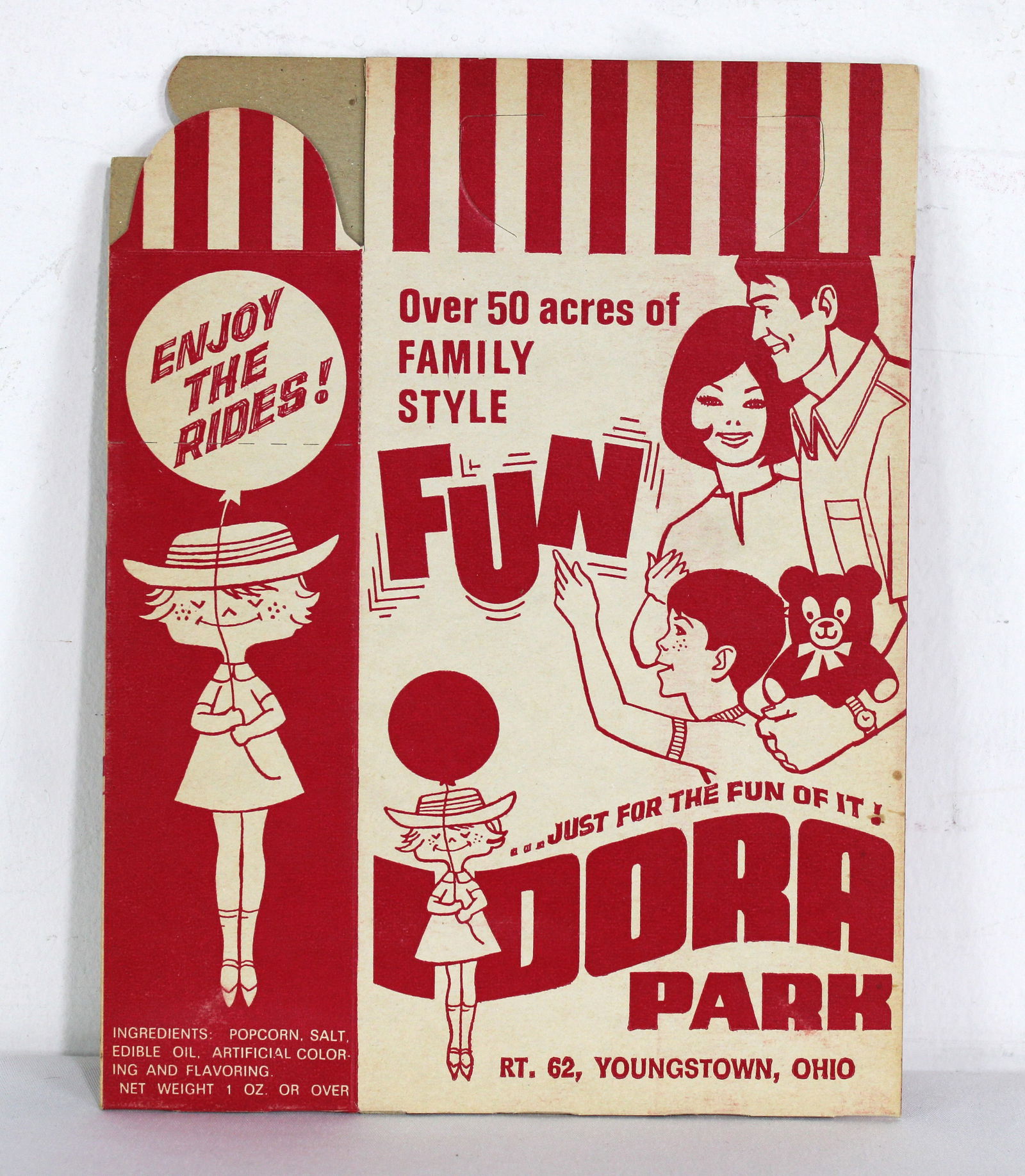 Idora Amusement Park Popcorn Bucket, Youngstown, Ohio Auction