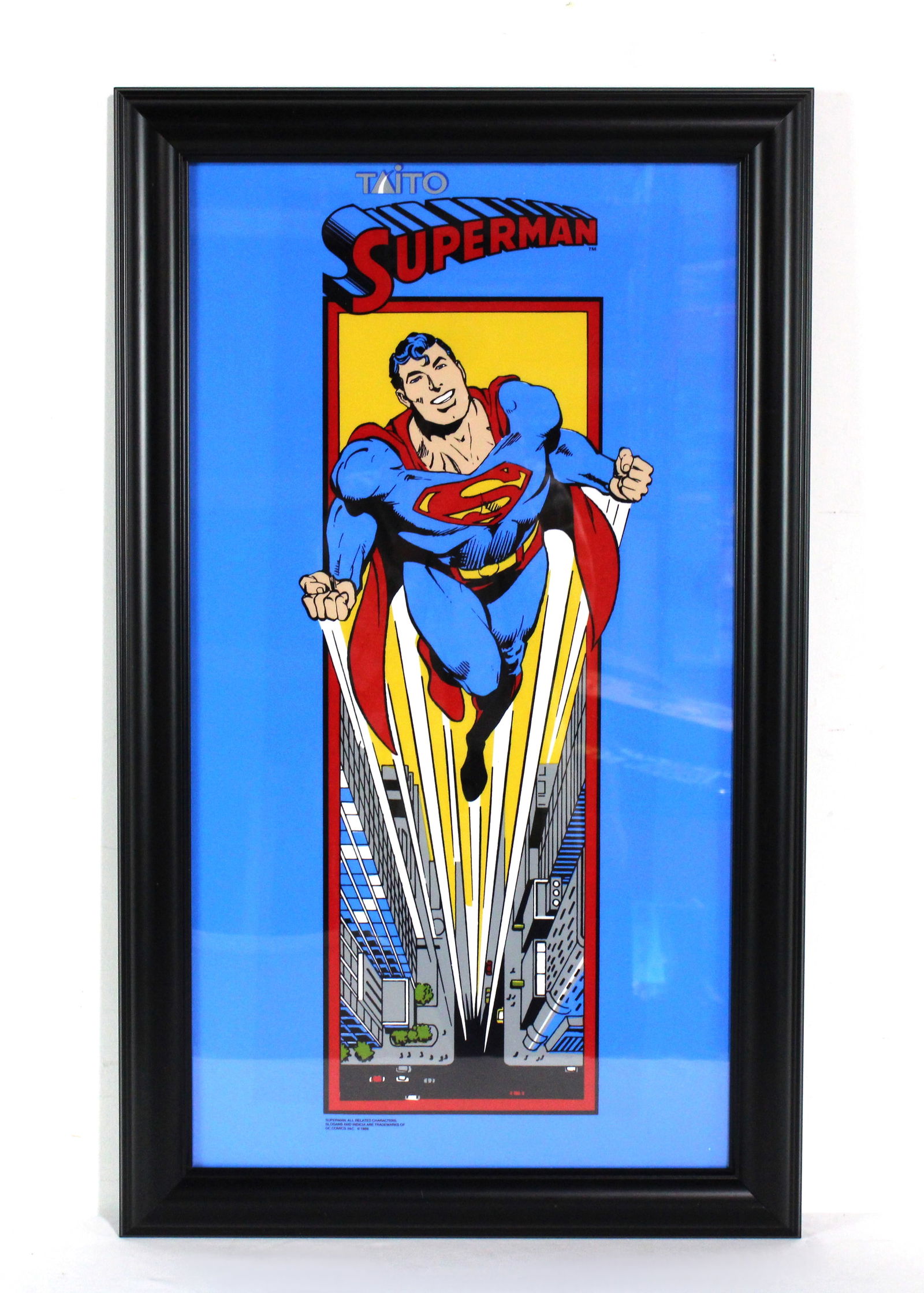Taito Superman Arcade Art, Framed (1 of 1)