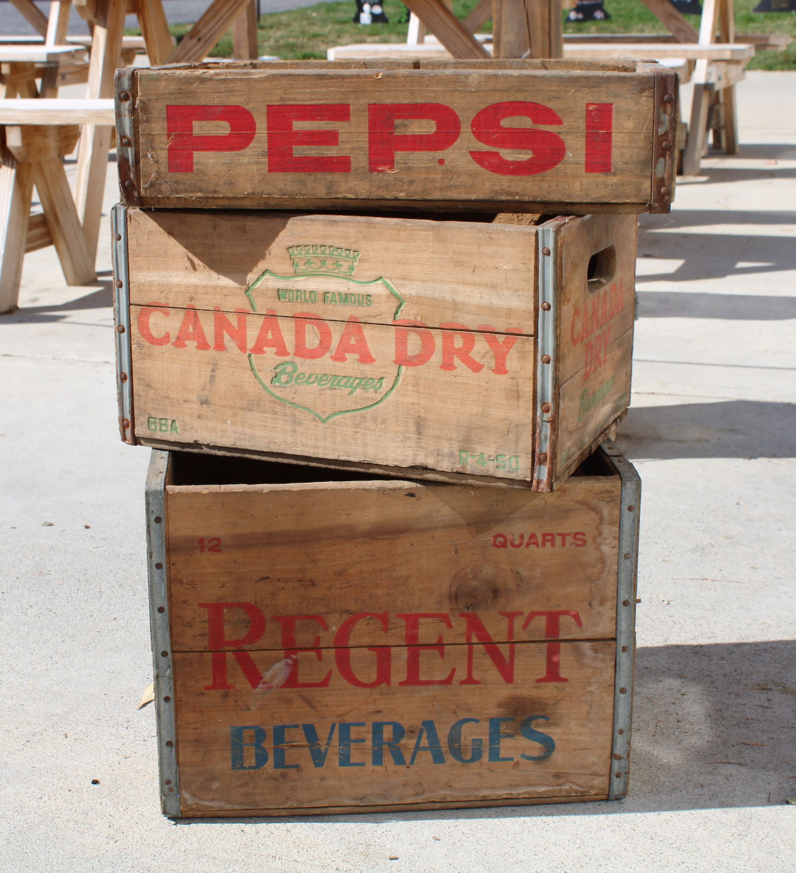 Wooden Beverage Crates incl. Pepsi, Canada Dry and Regent Beverages (1 of 2)