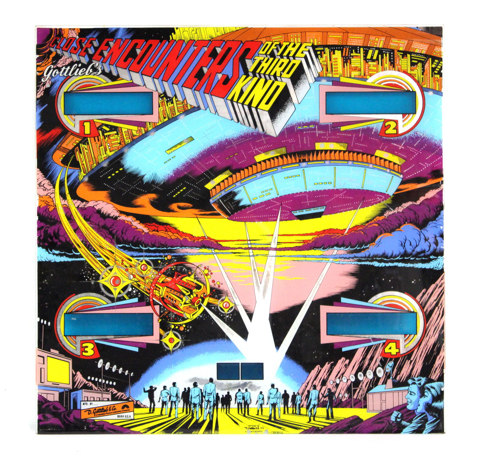 Gottlieb Close Encounters Of The Third Kind Pinball Backglass Auction
