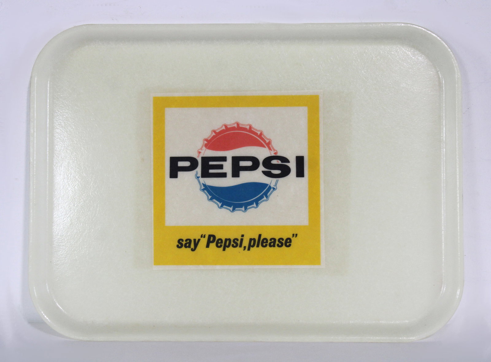 NOS Pepsi Advertising Tray, 1960s: NOS Pepsi Advertising Tray, 1960s. In-house shipping available. Dimensions: 12 x 17 x 1