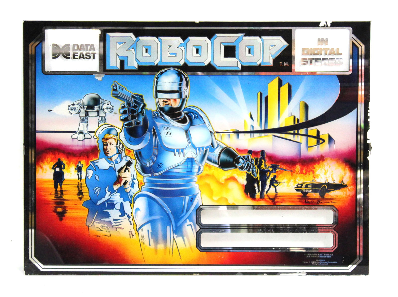 Data East Robo Cop Pinball Backglass (1 of 2)