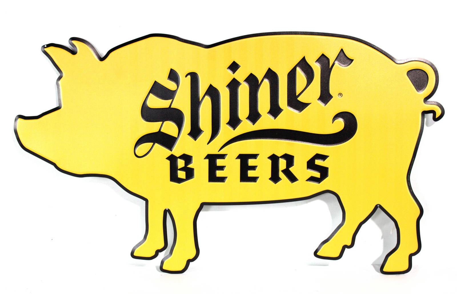 Shiner Beer Diecut Pig Tin Sign Auction