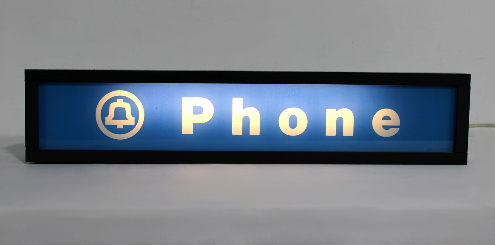 Phone Booth Glass Marquee in Custom Light Box (1 of 2)