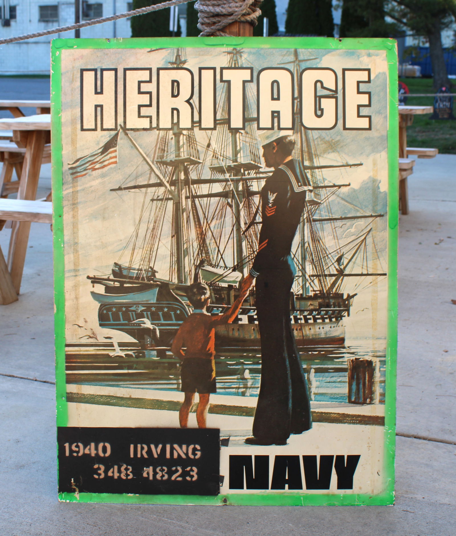 Navy Recruitment Metal Sign, Double Sided (1 of 2)