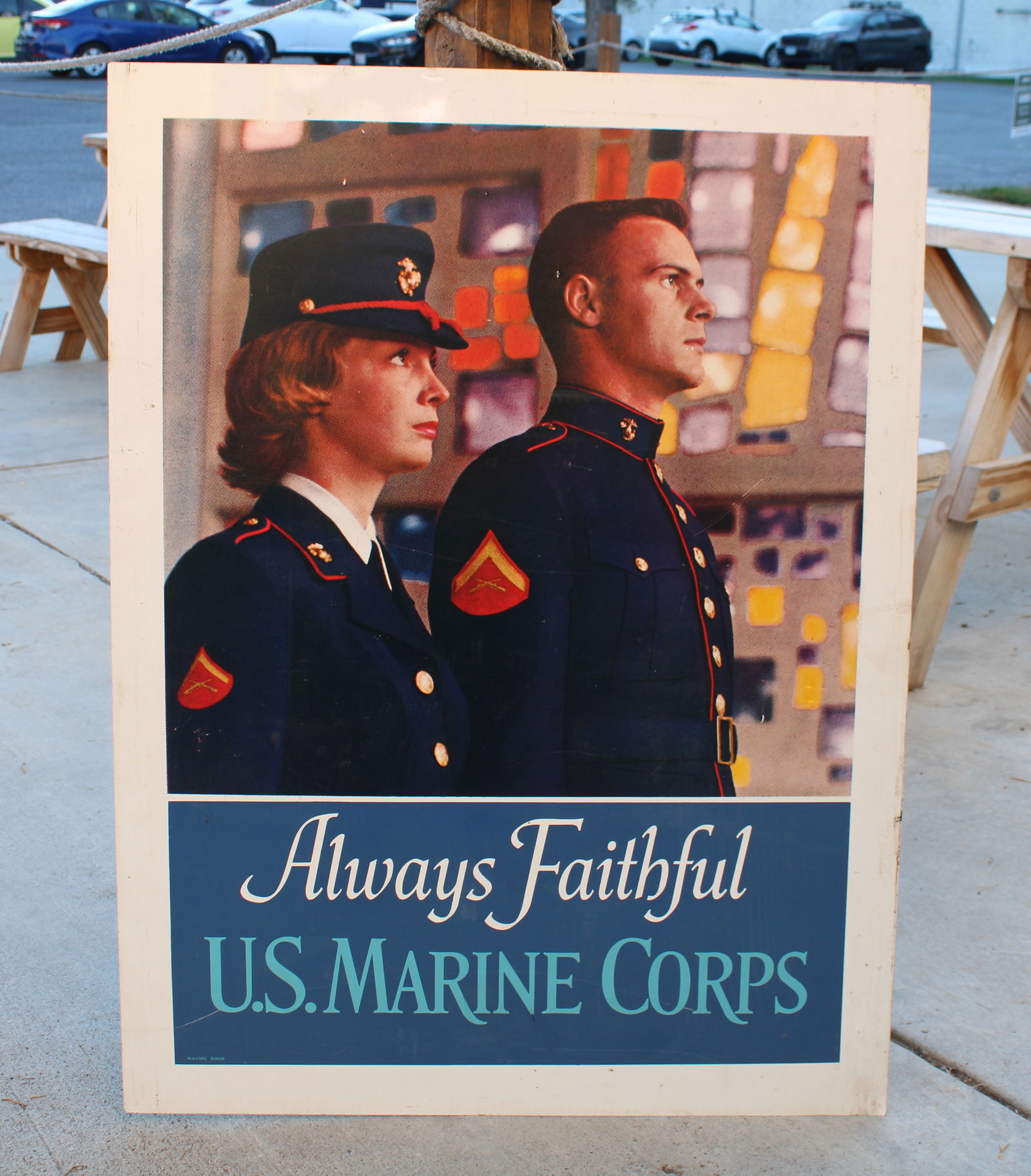 US Marines Recruitment Metal Sign, Double Sided (1 of 1)