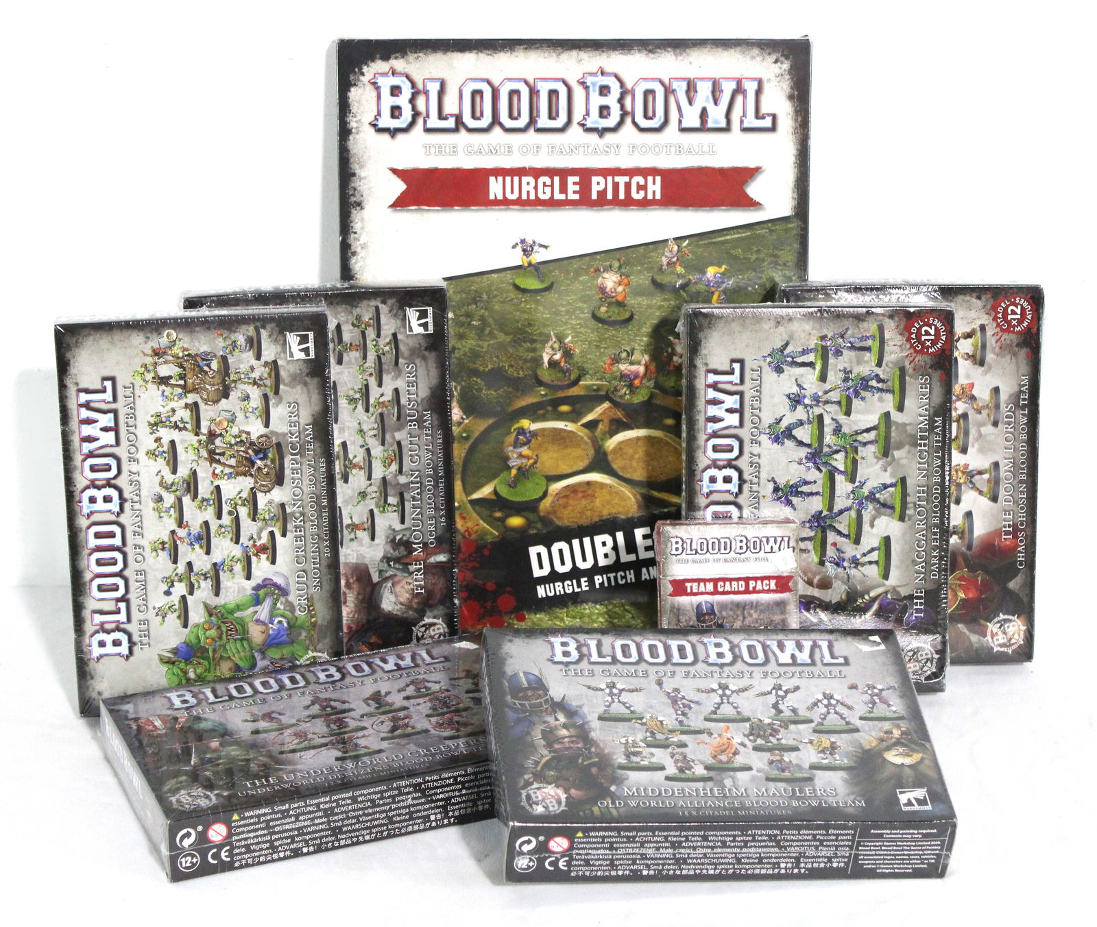 NIB Warhammer Blood Bowl Miniatures, Card Pack and Dugout Expansion (1 of 2)
